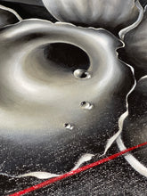 Load image into Gallery viewer, Close-up of the Midnight painting by Florencia Degraf featuring surreal textures and fine details