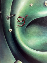 Load image into Gallery viewer, Acrylic painting by Florencia Degraf featuring a captivating ear magnet painting with vibrant colors and intricate details