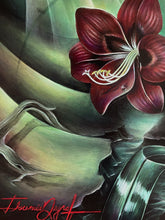 Load image into Gallery viewer, Surreal reborn painting featuring a striking flower with vibrant colors and intricate details.