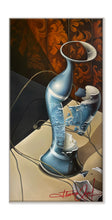 Load image into Gallery viewer, Surrealist painting The Fly by Florencia Degraf featuring a shattered vase and intricate details
