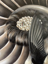Load image into Gallery viewer, Florencia Degraf surreal shell painting in acrylic featuring pearls and intricate textures
