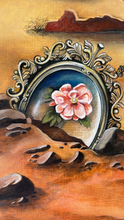 Load image into Gallery viewer, Acrylic painting by Florencia Degraf featuring a rose in a decorative frame, perfect for Timeless Gallery art
